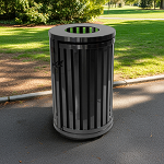 Streetscape Gated Trash Receptacle - Configurable